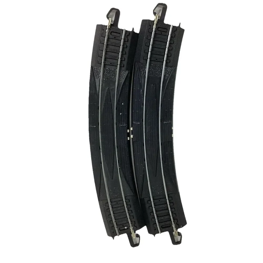 Bachmann E-Z HO Scale Train Track Lot Black Curved+ Mini Straight Wired 7 Pieces